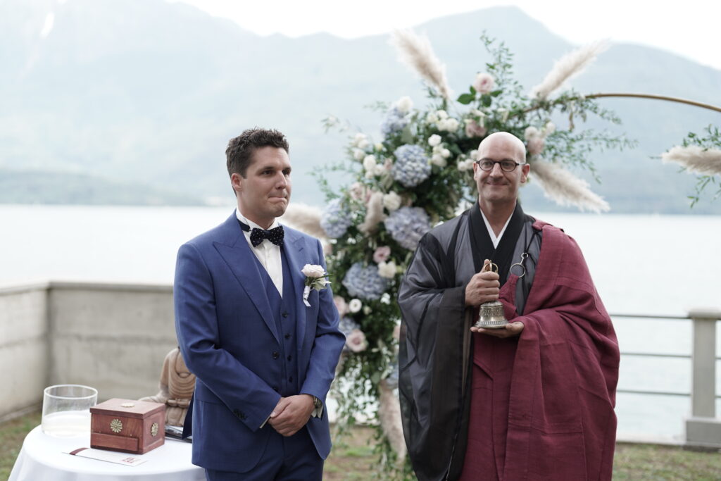 Lake como wedding speaker zen monk marcel reding at the palazzo gallio in italy | honora zen monastery