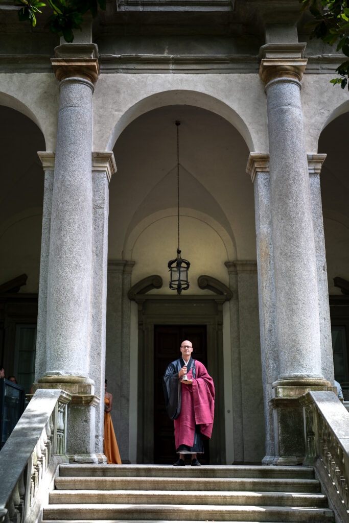 Lake como wedding speaker zen monk marcel reding at the palazzo gallio in italy | honora zen monastery