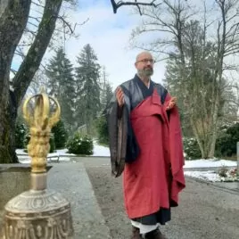 Abbot Reding swiss zen monk from the Honora Zen Monastery is your funeral orator